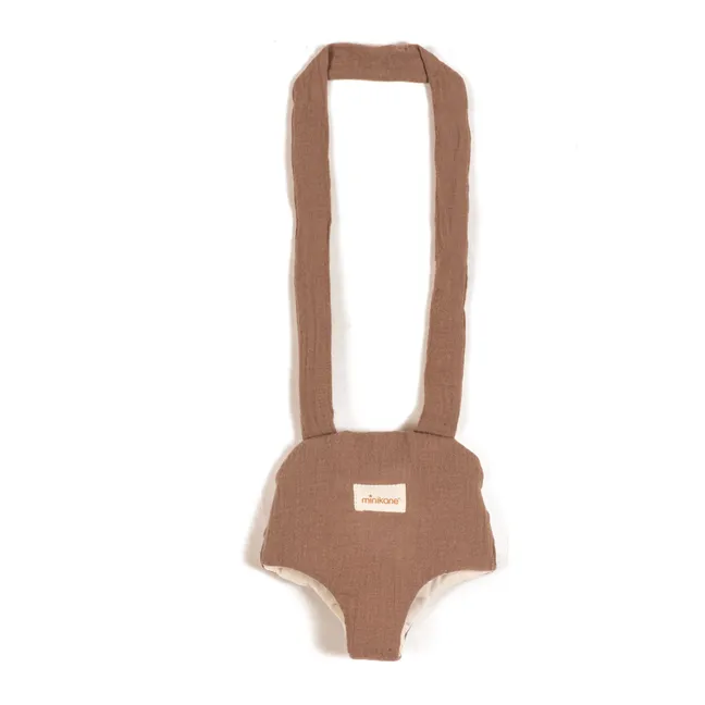 Cotton gauze doll holder | Mocha