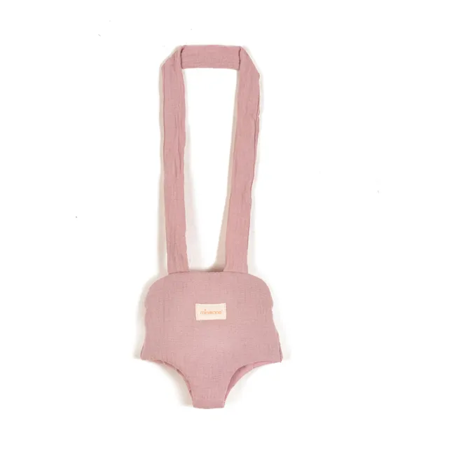 Porte poupée gaze de coton | Rose