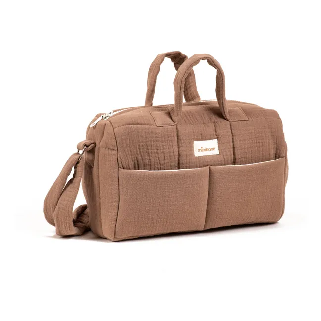 Cotton gauze doll changing bag | Mocha