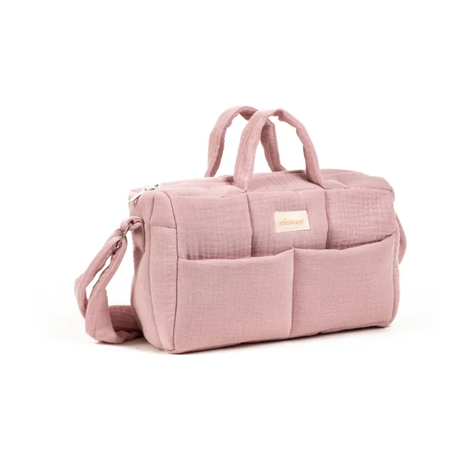 Cotton gauze doll changing bag | Pink