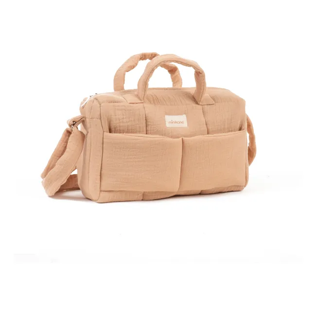 Cotton gauze doll changing bag | Latte
