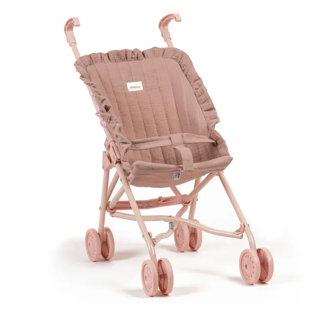 Poussette pour poupée gaze de coton | Mocha