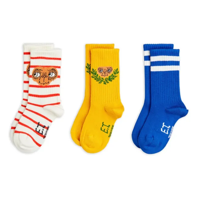 Pack of 3 Pairs of E.T. Socks Organic Cotton | White