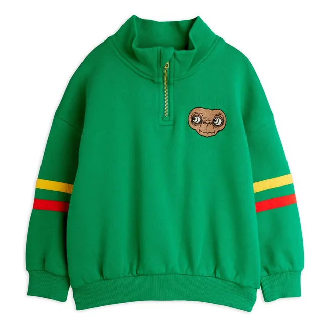 Zipped Sweat E.T. Organic cotton | Green