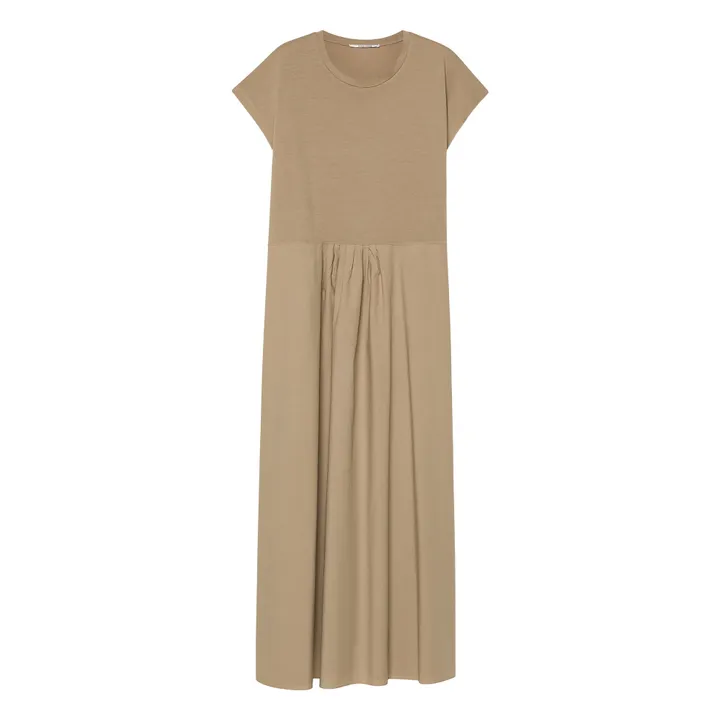 Robe Jersey de Coton | Beige- Image produit n°0