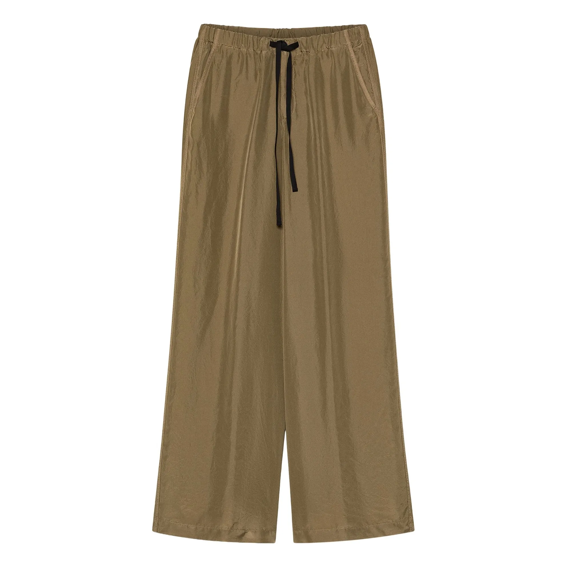 Pomandère Taupe Brown Silk Pants