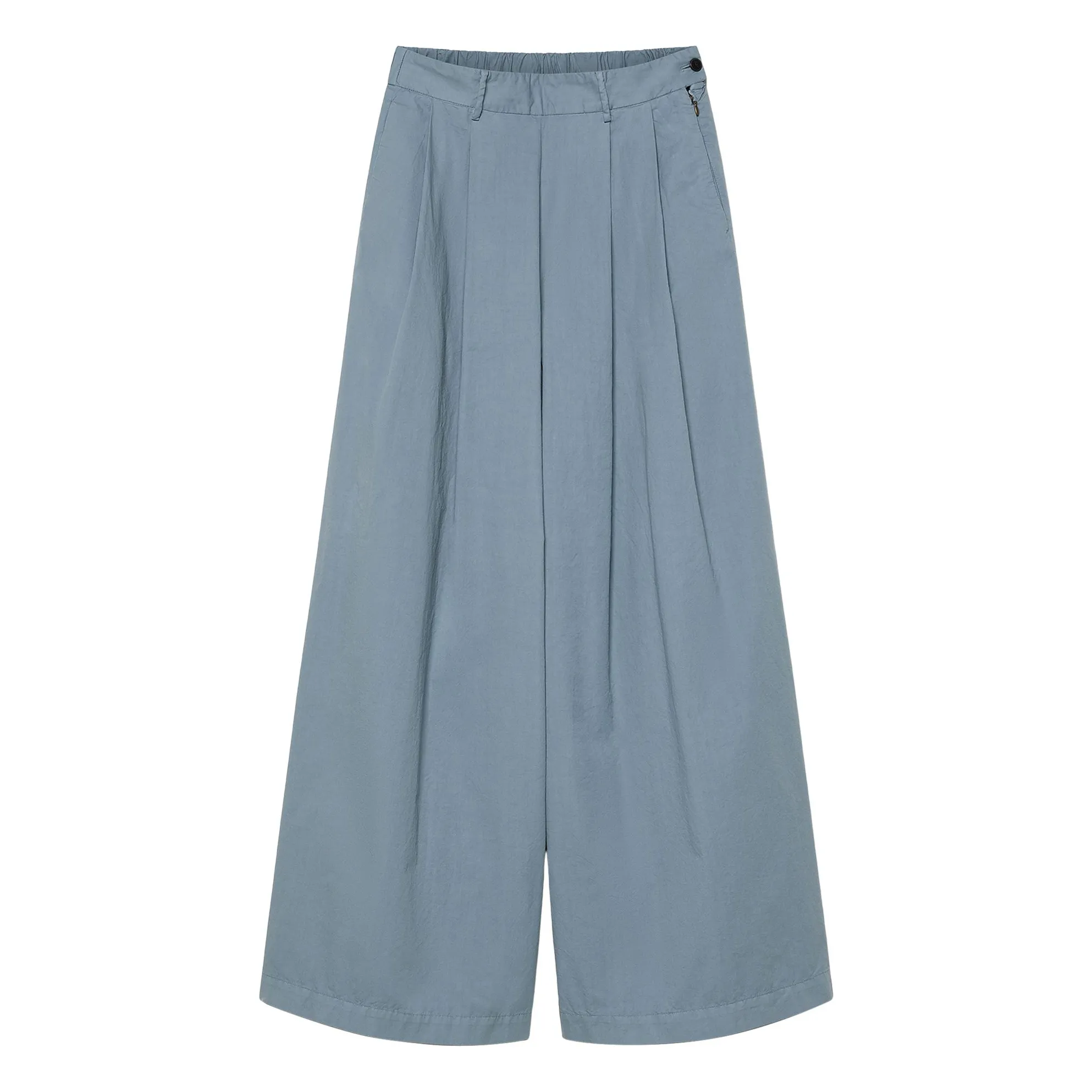 Pomandère Grey Blue Cotton Gabardine Pants