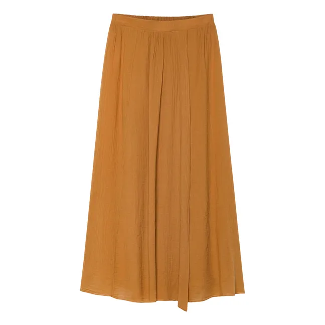 Organic Cotton Gauze Skirt | Apricot