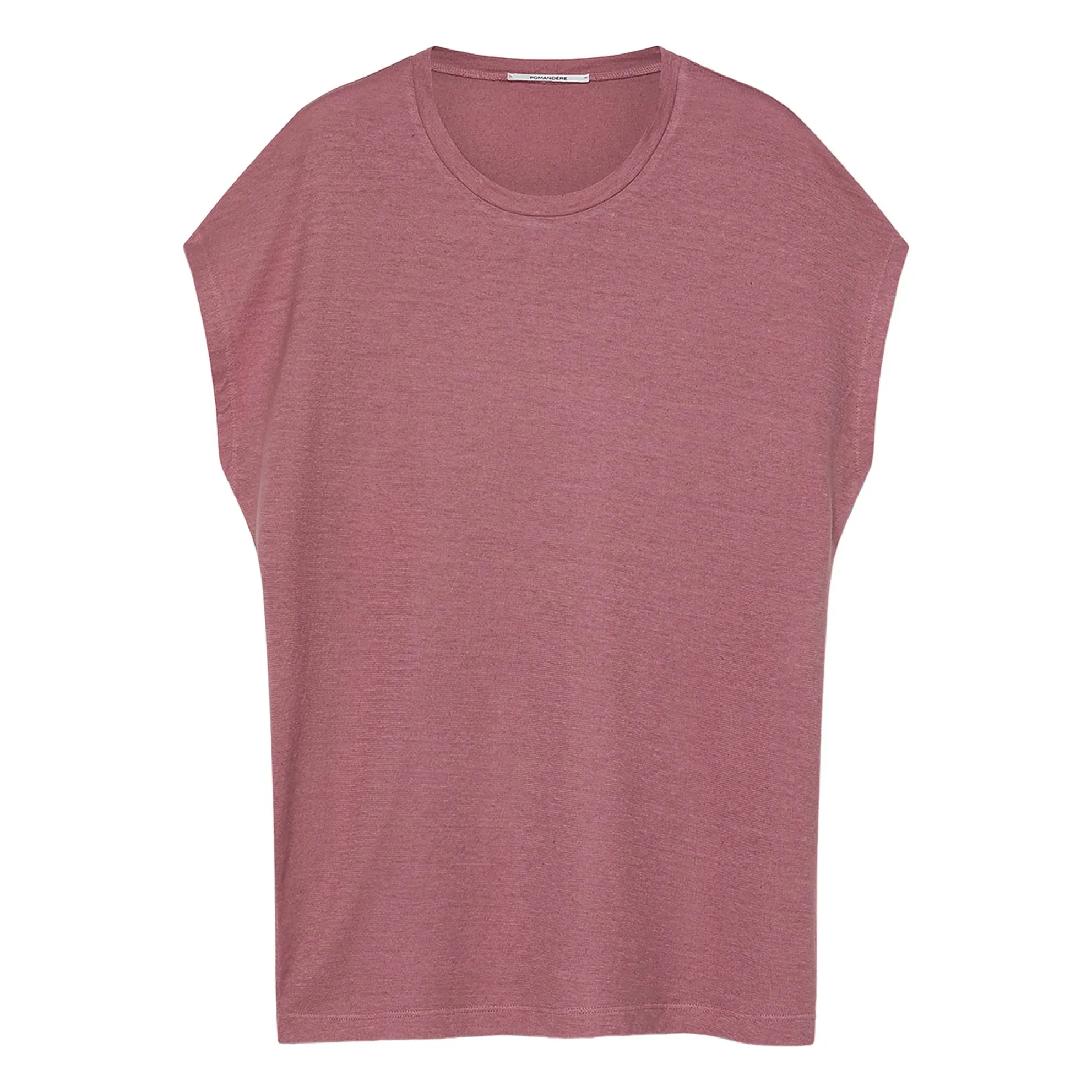 Pomandère Mauve Cotton And Linen Jersey T-Shirt