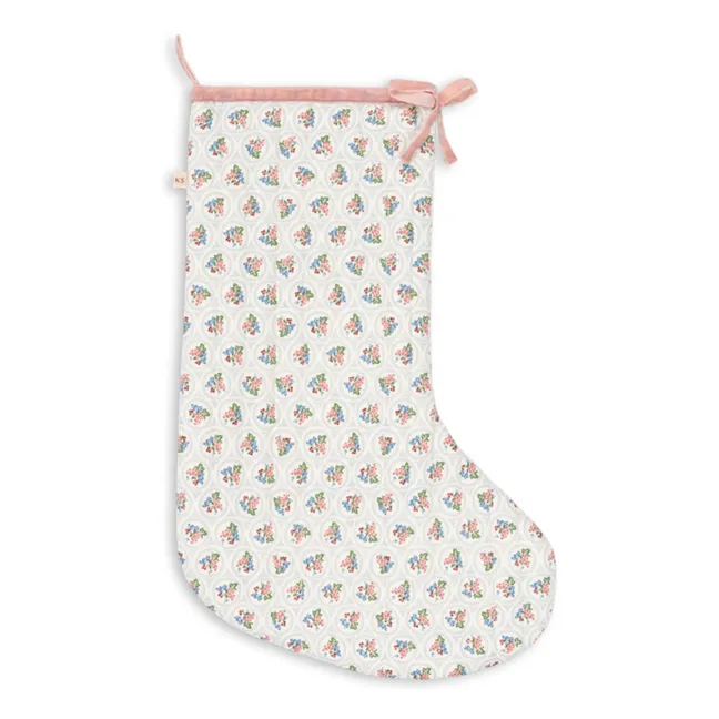 Verona Blues Christmas sock | White