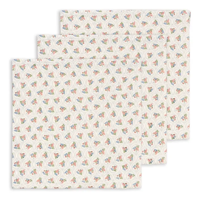 Verona Blues Nappies - Set of 3 | Ecru