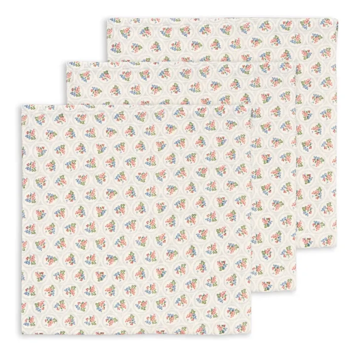 Verona Blues Nappies - Set of 3 | Ecru- Product image n°0