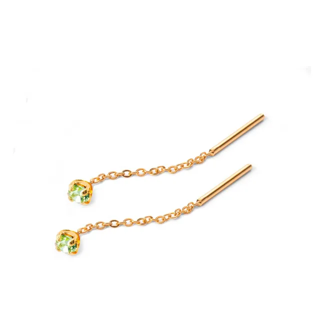 Boucles d'Oreilles Marius | Vert pâle