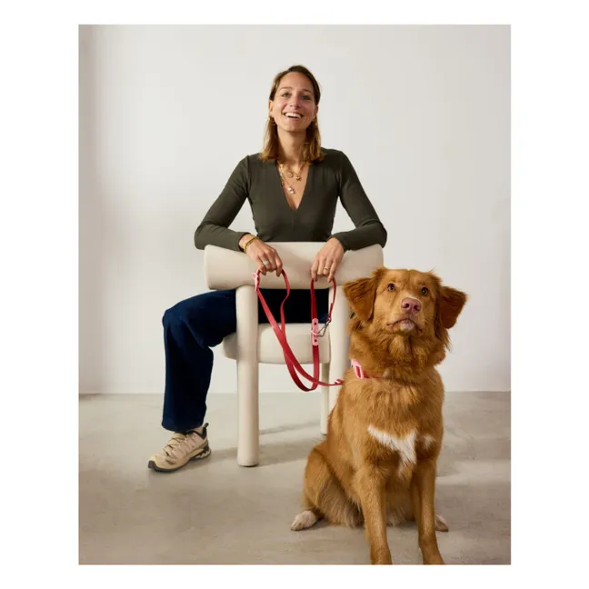 Adjustable dog leash | Cherry red