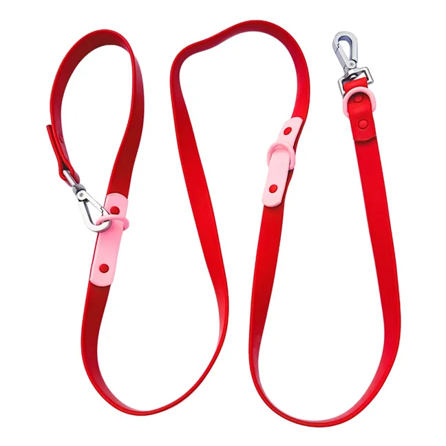 Adjustable dog leash | Cherry red