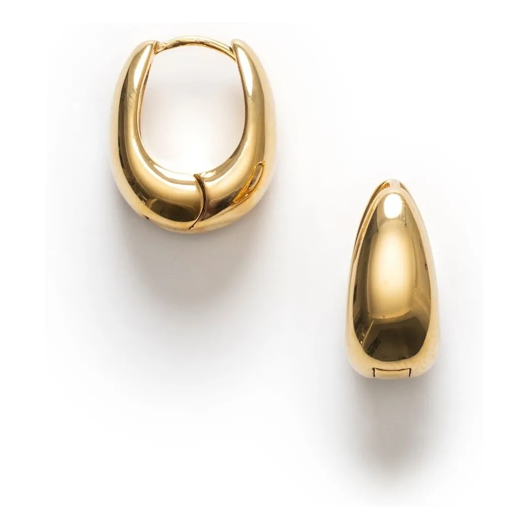 Boucles d'Oreilles Curve Petites | Doré- Image produit n°0