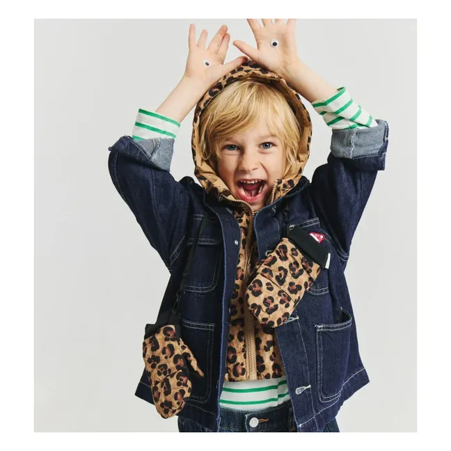 Exclusivité Fudoon X Smallable - Cappotto reversibile con cappuccio leopardato | Marrone