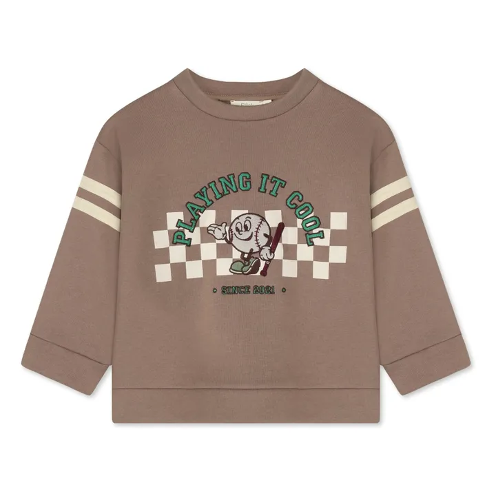 Sweat Alvin Coton Bio | Taupe- Image produit n°0