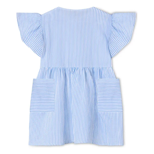 Striped Cha Cha Dress | Light blue