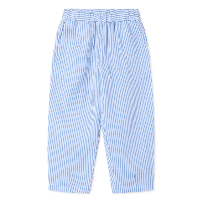 Pantalon Cha Cha Rayé | Bleu ciel