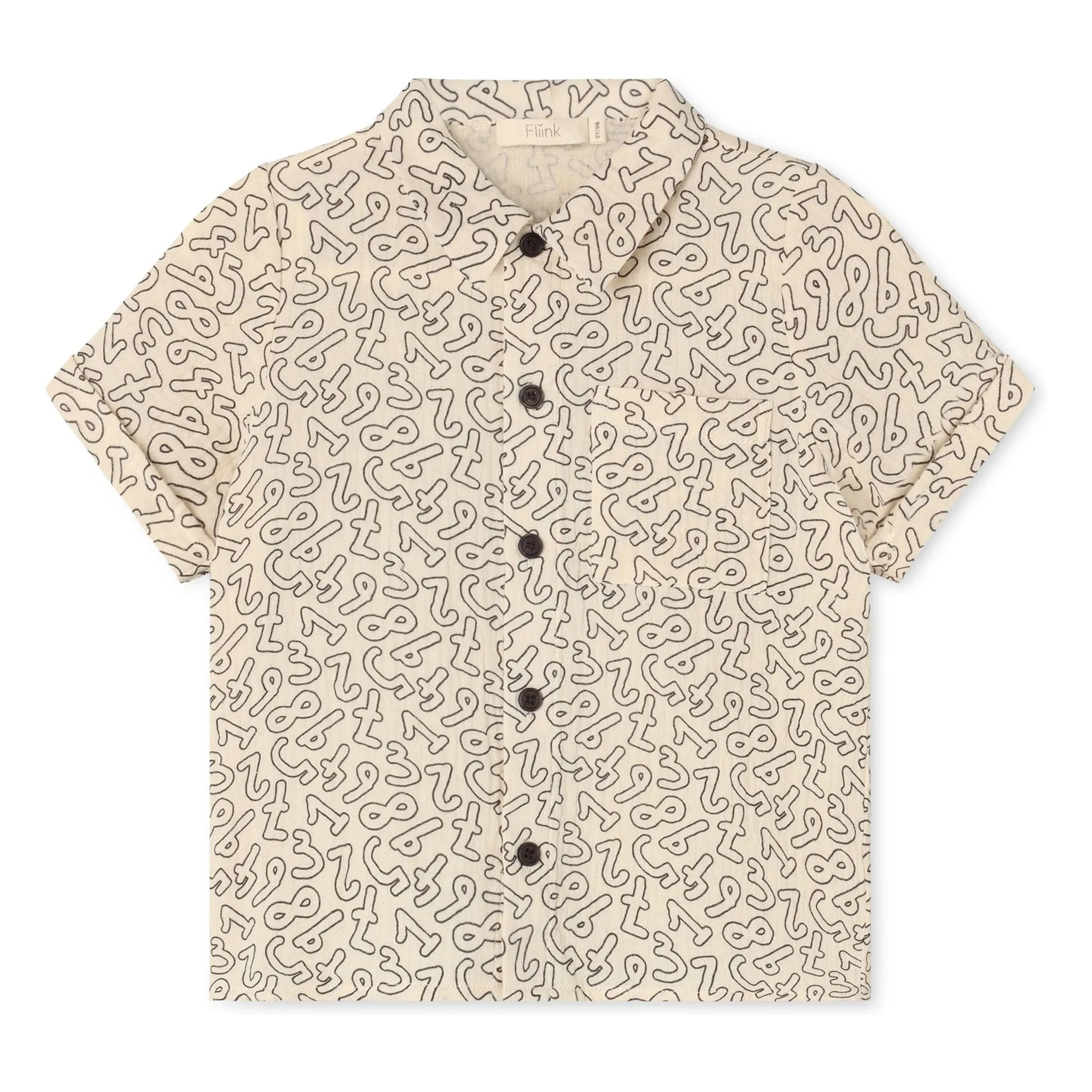 Fliink Ecru Elmo Numbers Shirt