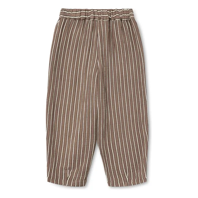 Pantalon Elmo Rayé | Taupe