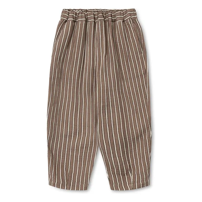 Pantalon Elmo Rayé | Taupe