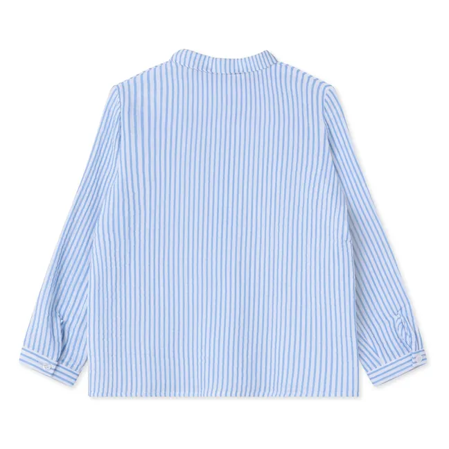 Striped Cha Cha Shirt | Light blue