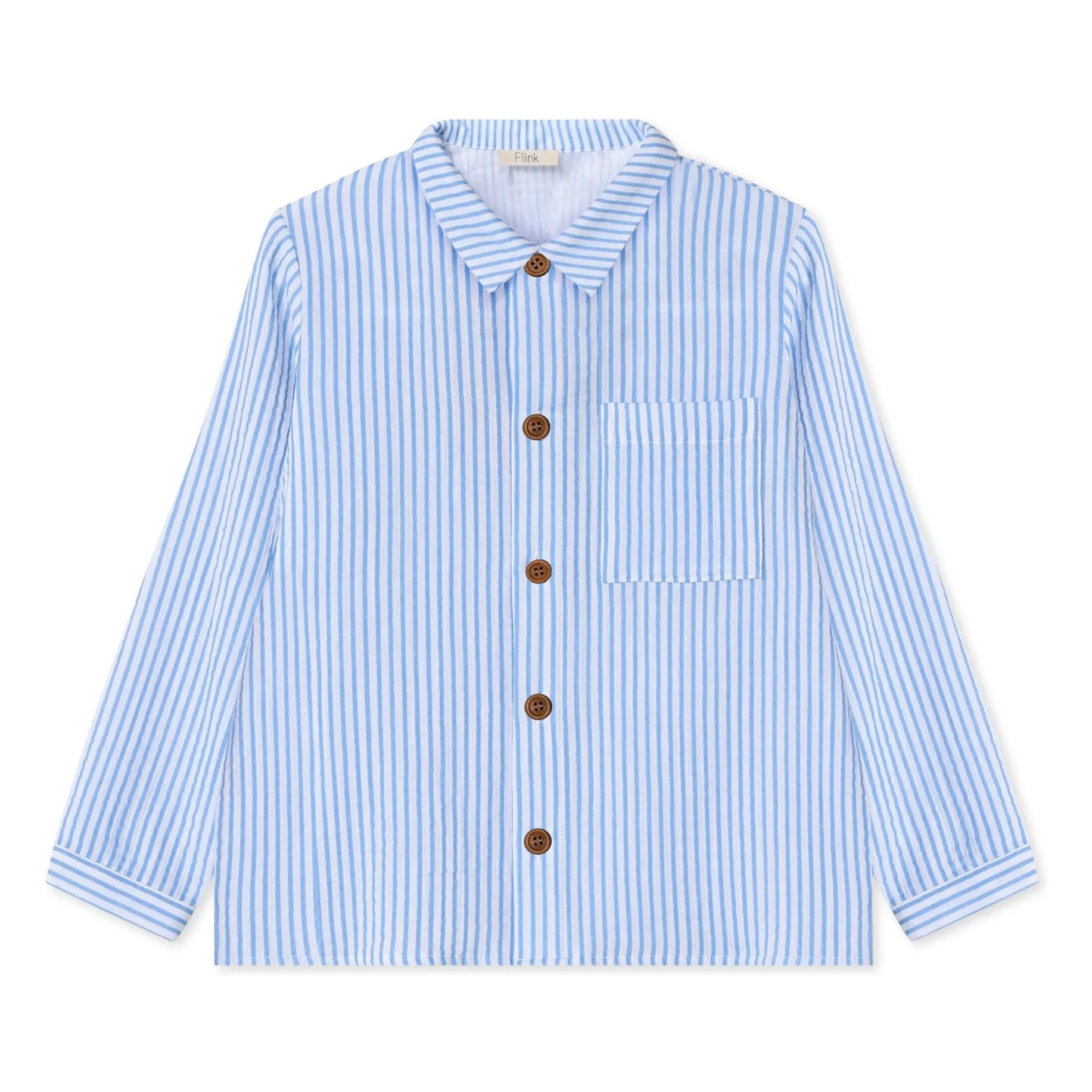 Camisa Cha Cha a rayas | Azul Cielo- Imagen del producto n°0