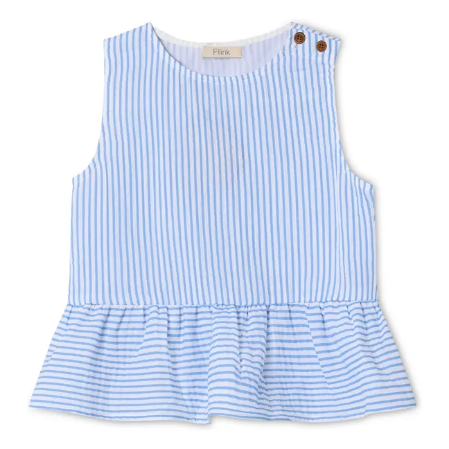 Top Cha Cha Rayé | Bleu ciel