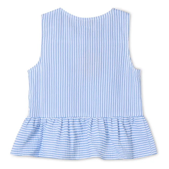 Striped Cha Cha Top | Light blue