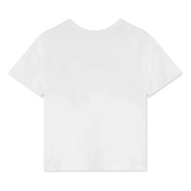 Camiseta de algodón ecológico Sommer Zebra | Blanco