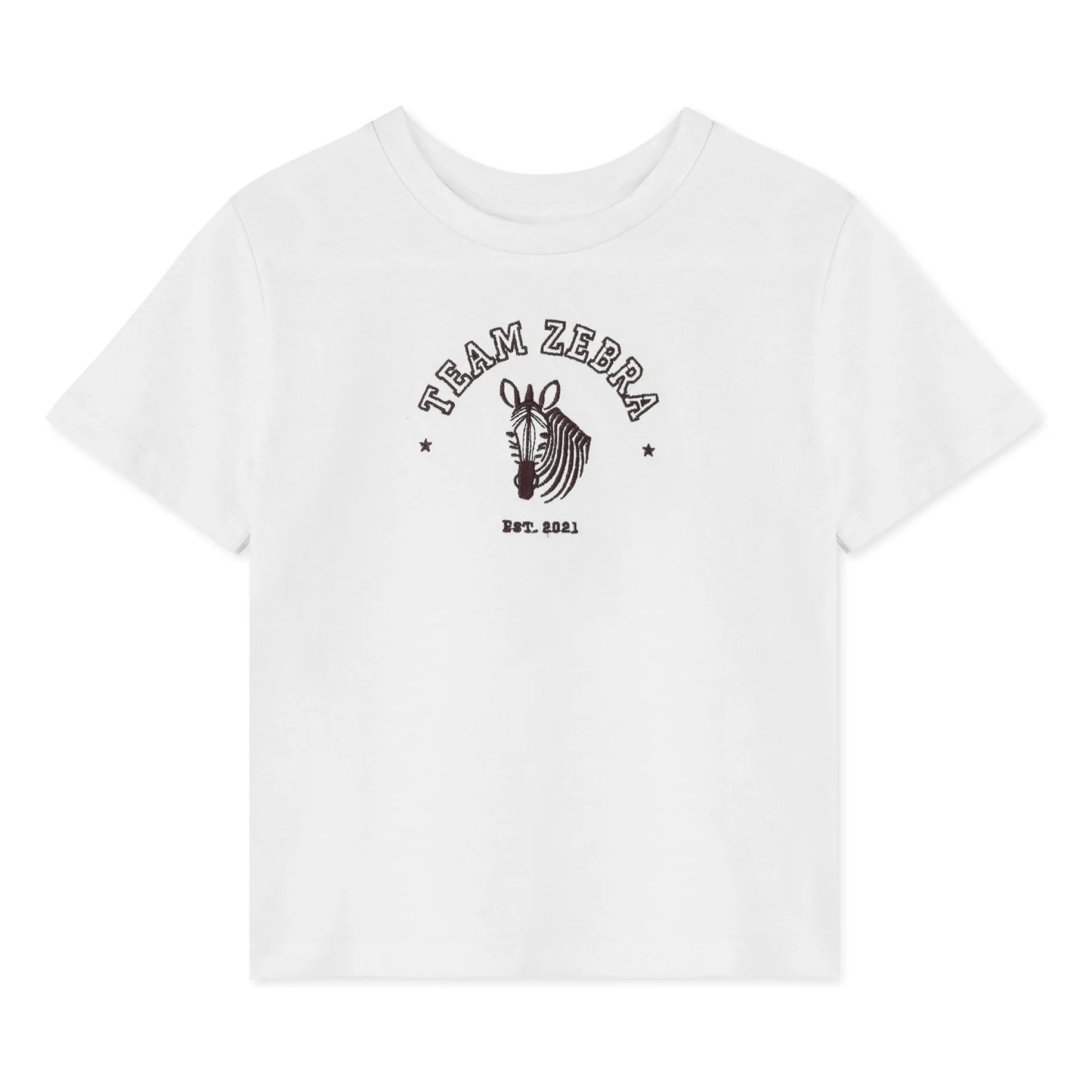 Fliink White Sommer Zebra Organic Cotton T-Shirt