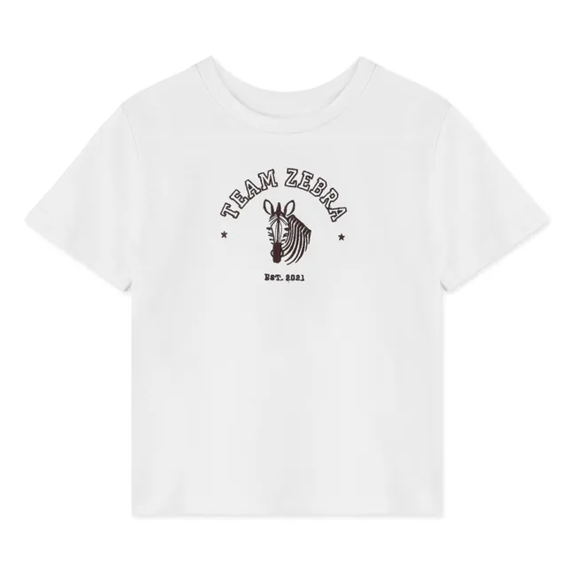 T-shirt Sommer Zèbre Coton Bio | Blanc