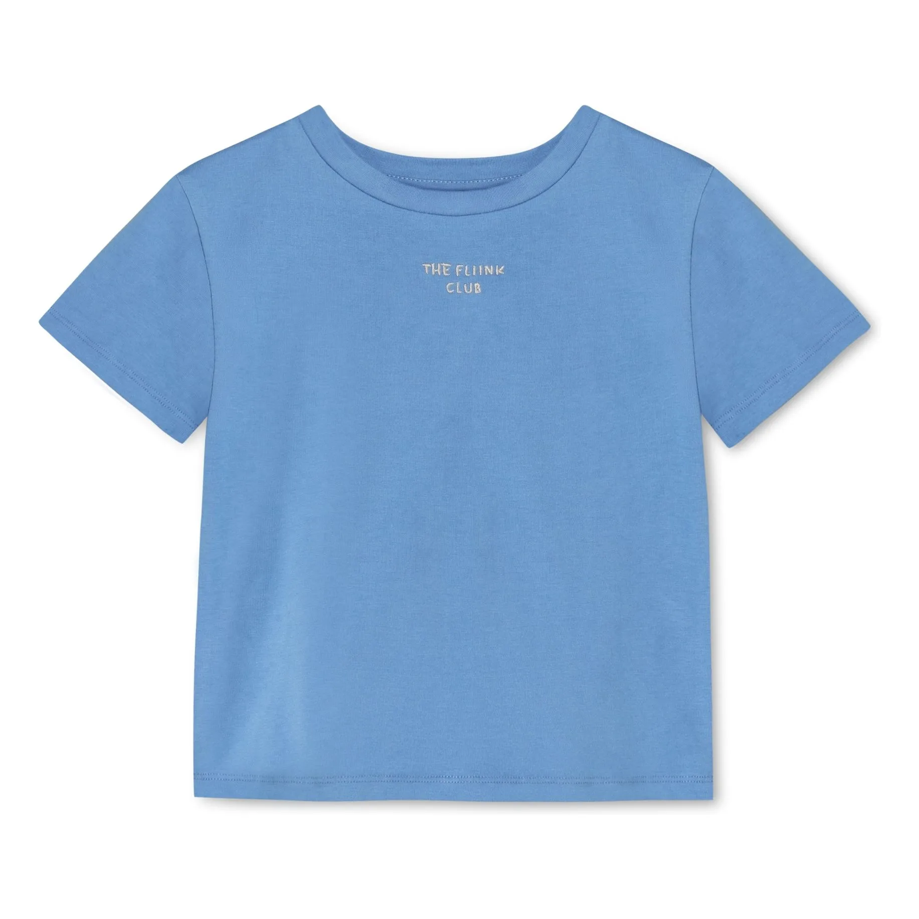 Fliink Azure Blue Sommer Club Organic Cotton T-Shirt