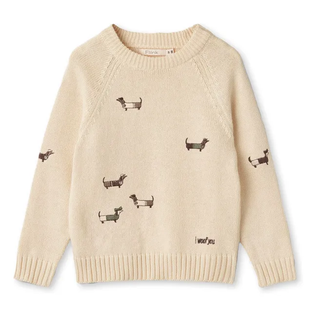 Jersey de algodón orgánico para perros Mahdi | Crudo