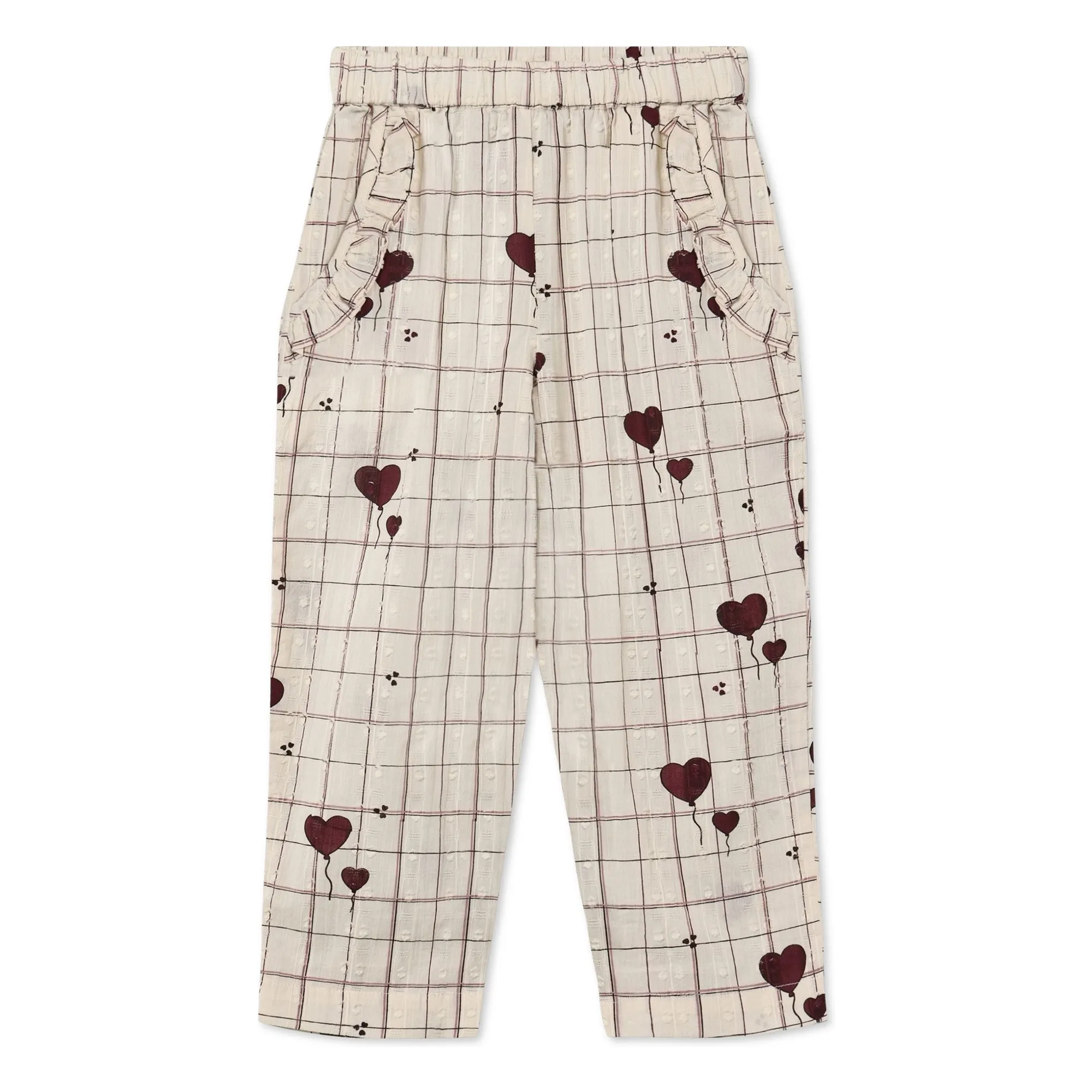 Fliink Ecru Ilove Carreaux Trousers