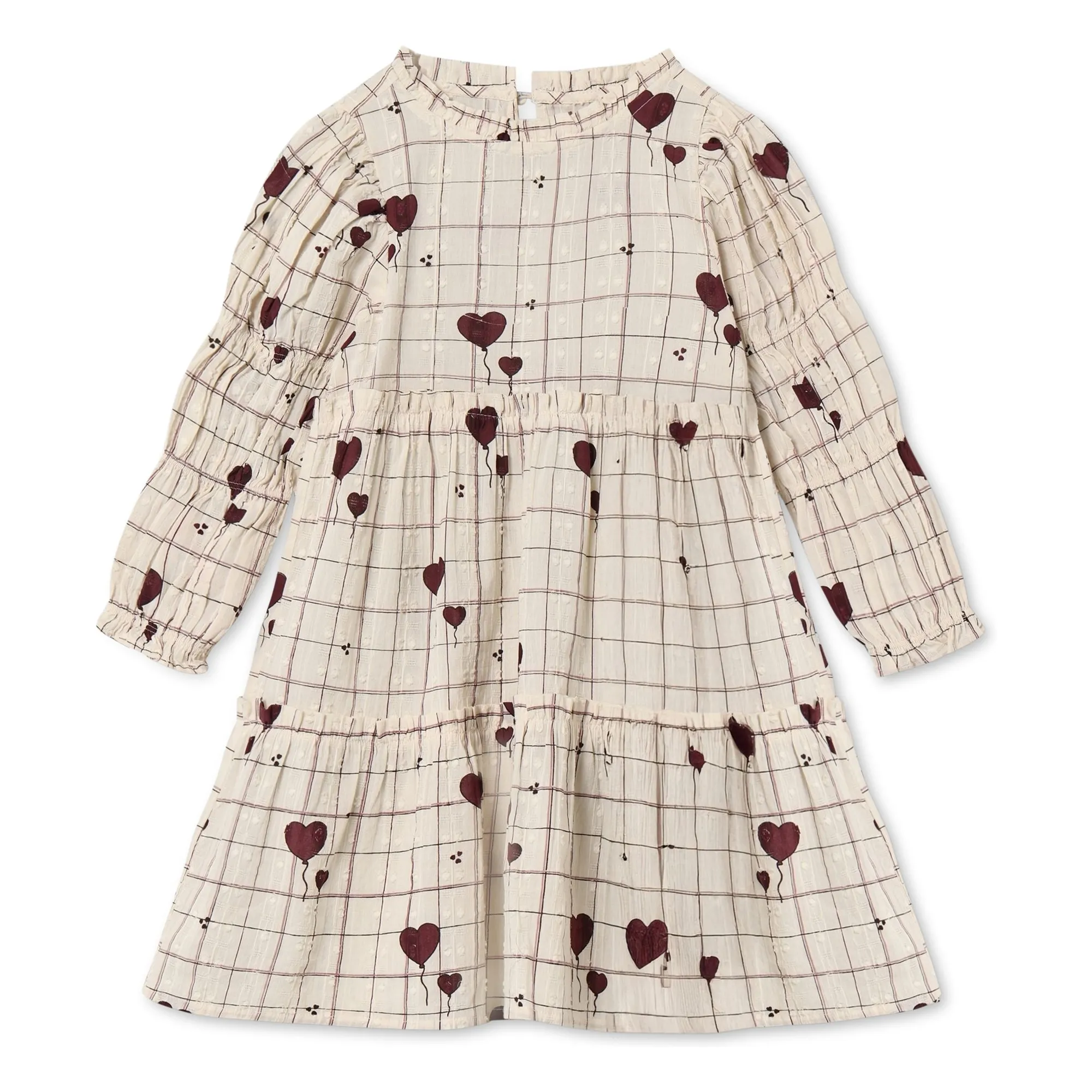 Fliink Ecru Ilove Carreaux Dress