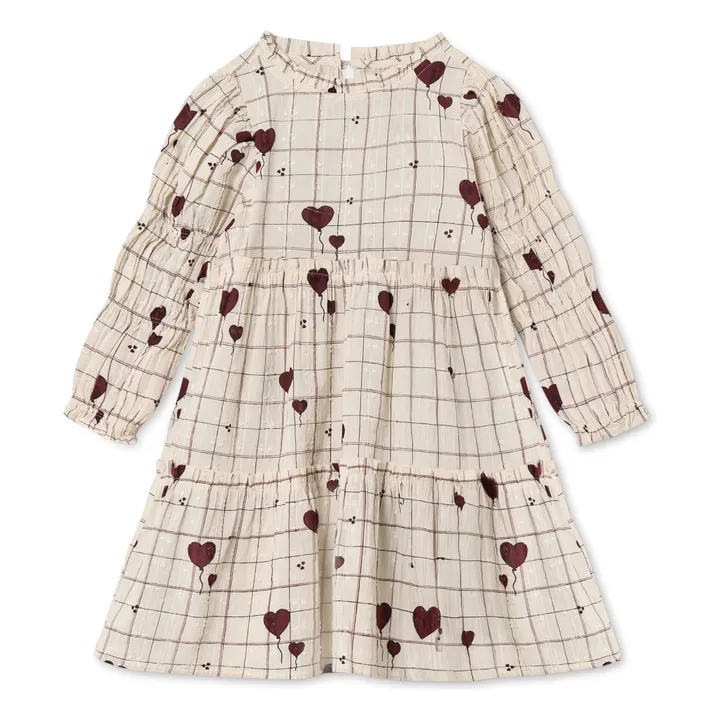 Robe Ilove Carreaux | Ecru- Image produit n°0