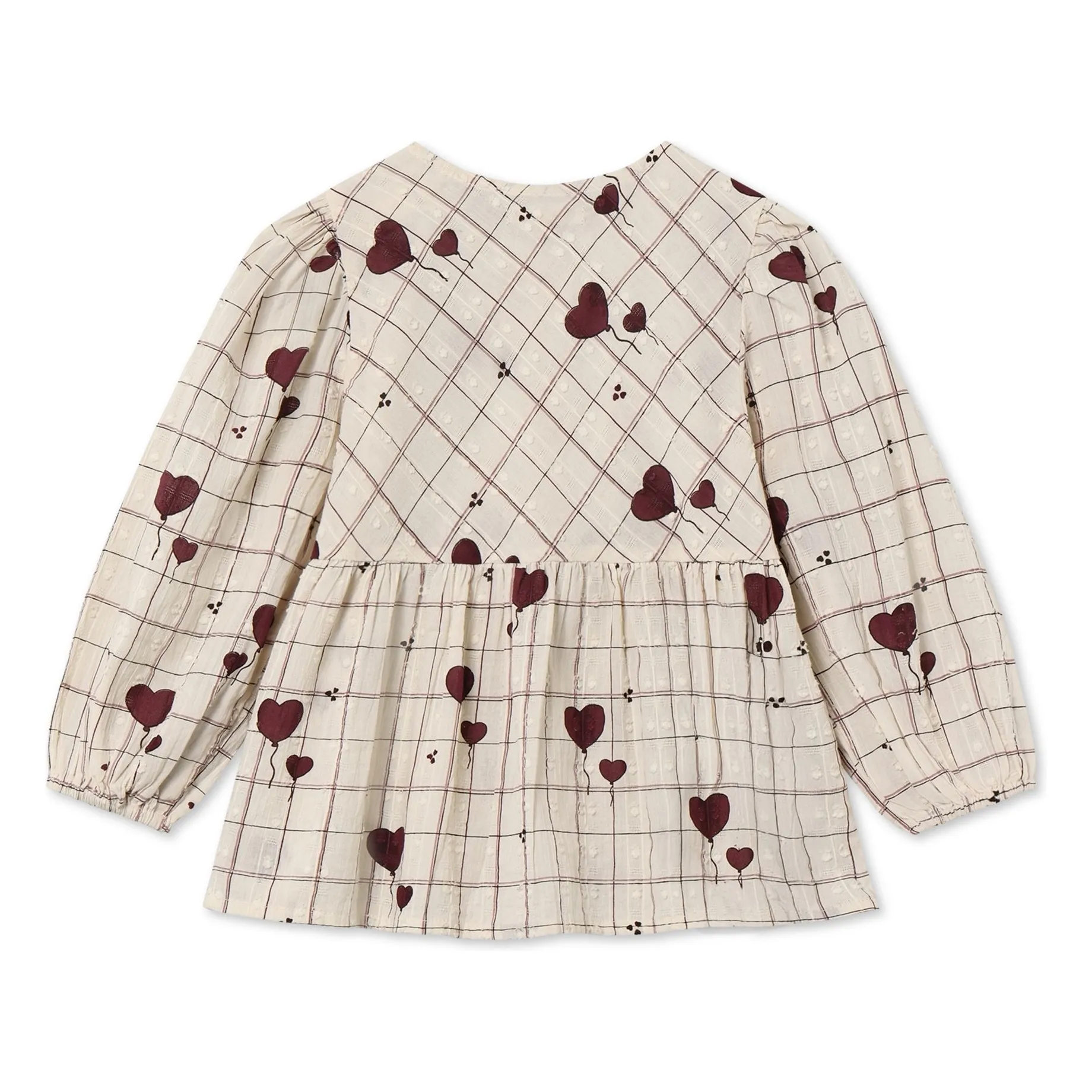 Blusa de cuadros Ilove | Crudo- Imagen del producto n°3