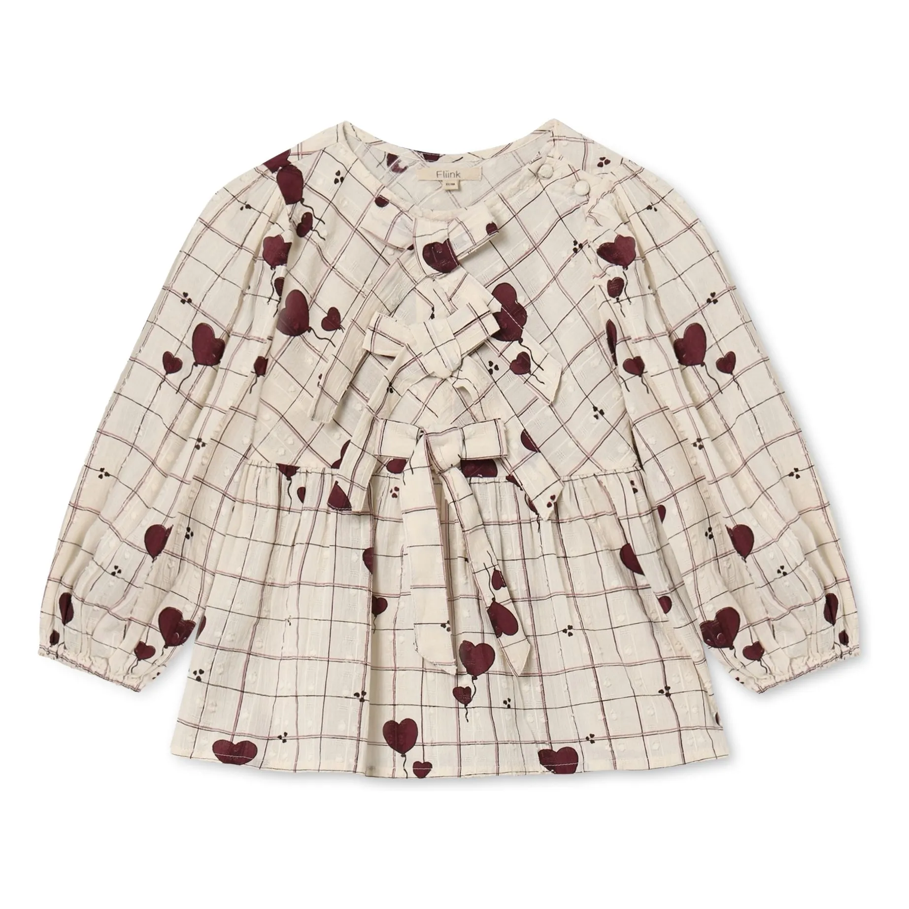 Blusa de cuadros Ilove | Crudo- Imagen del producto n°0