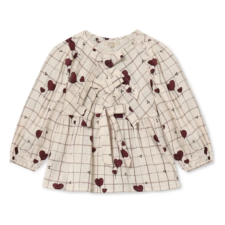 Blouse Ilove Carreaux | Ecru- Image produit n°0