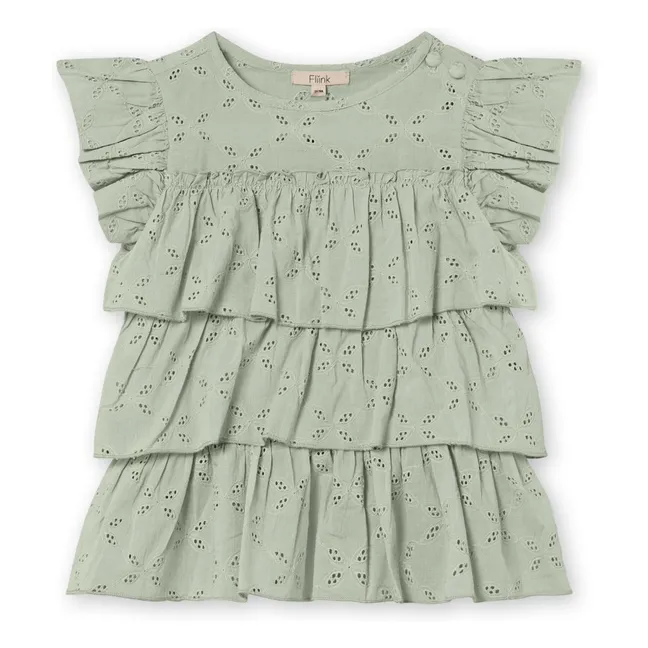 Top bordado Harper | Gris Claro