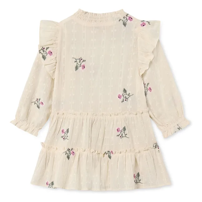 Vestido Flower Dobby | Crudo