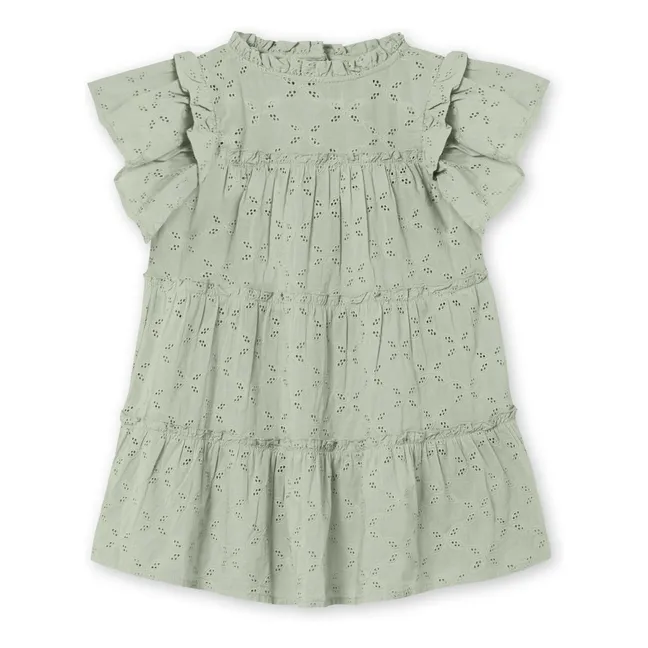 Robe Harper Brodée | Gris clair