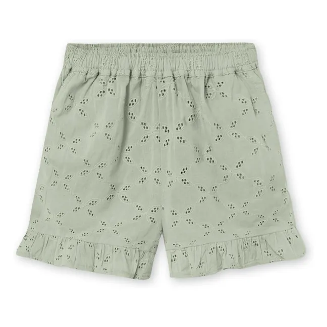 Pantalones cortos bordados Harper | Gris Claro