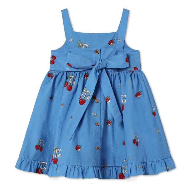 Vestido de tirantes Elma Fraises | Azul Mar