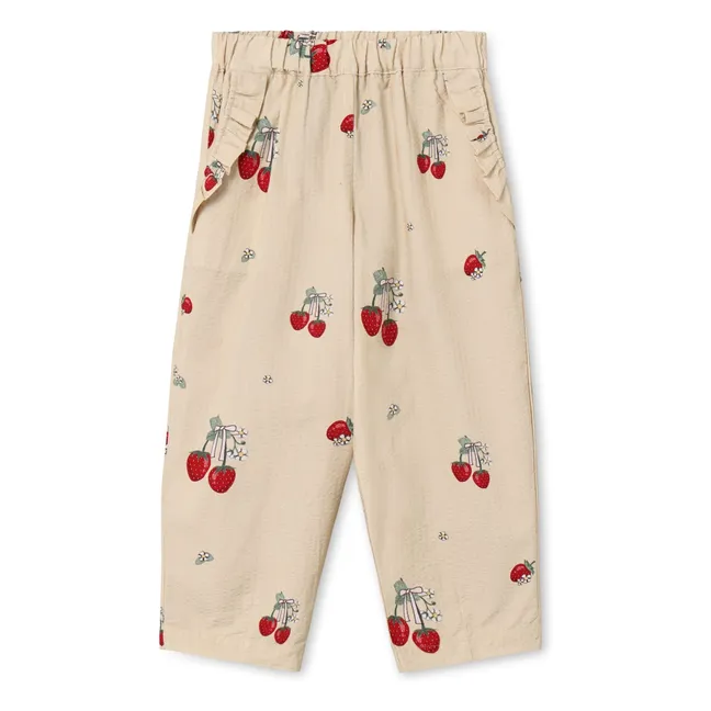 Elma Strawberry Pants | Ecru