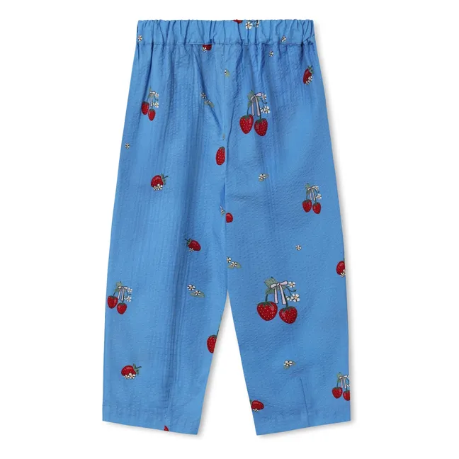 Elma Strawberry Pants | Azure blue