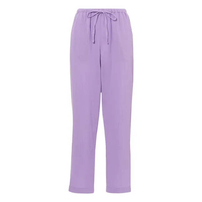 Brinkley Cotton Gauze Pants | Lilac